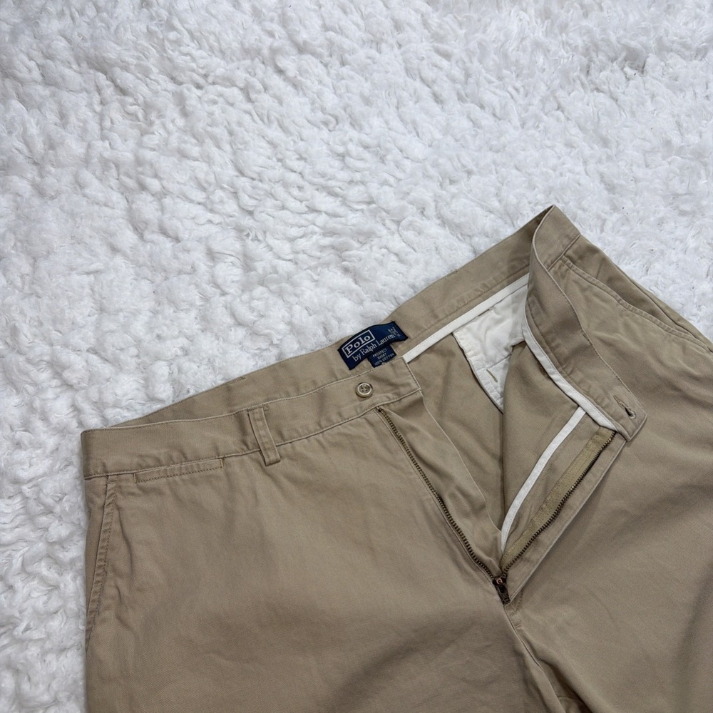 Vintage 90's Polo Ralph Lauren Prospect Shorts Mens 40 Tan Khaki Canvas Twill